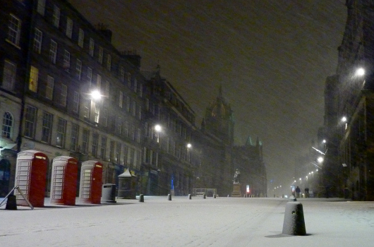 Snow-covered Royal Mile, Edinburgh Snow-covered Royal Mile