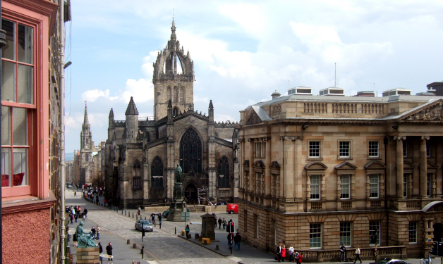 View of St Giles Cathedral and Royal Mile from apartment St Giles Cathedral